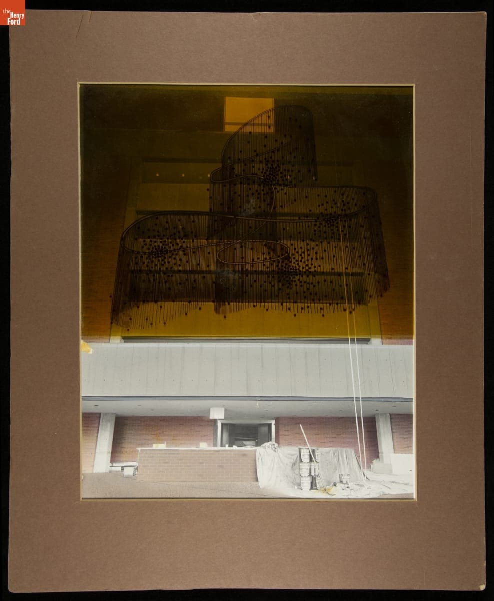 Design of a Five Story High Entrance to the Computer-Controlled Kinetic Sculpture, "Waves," 1987