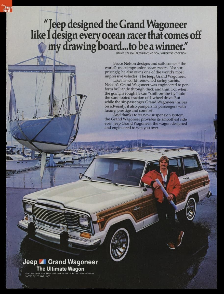"Jeep Designed the Grand Wagoneer...," Jeep Grand Wagoneer Advertisement, March 1985