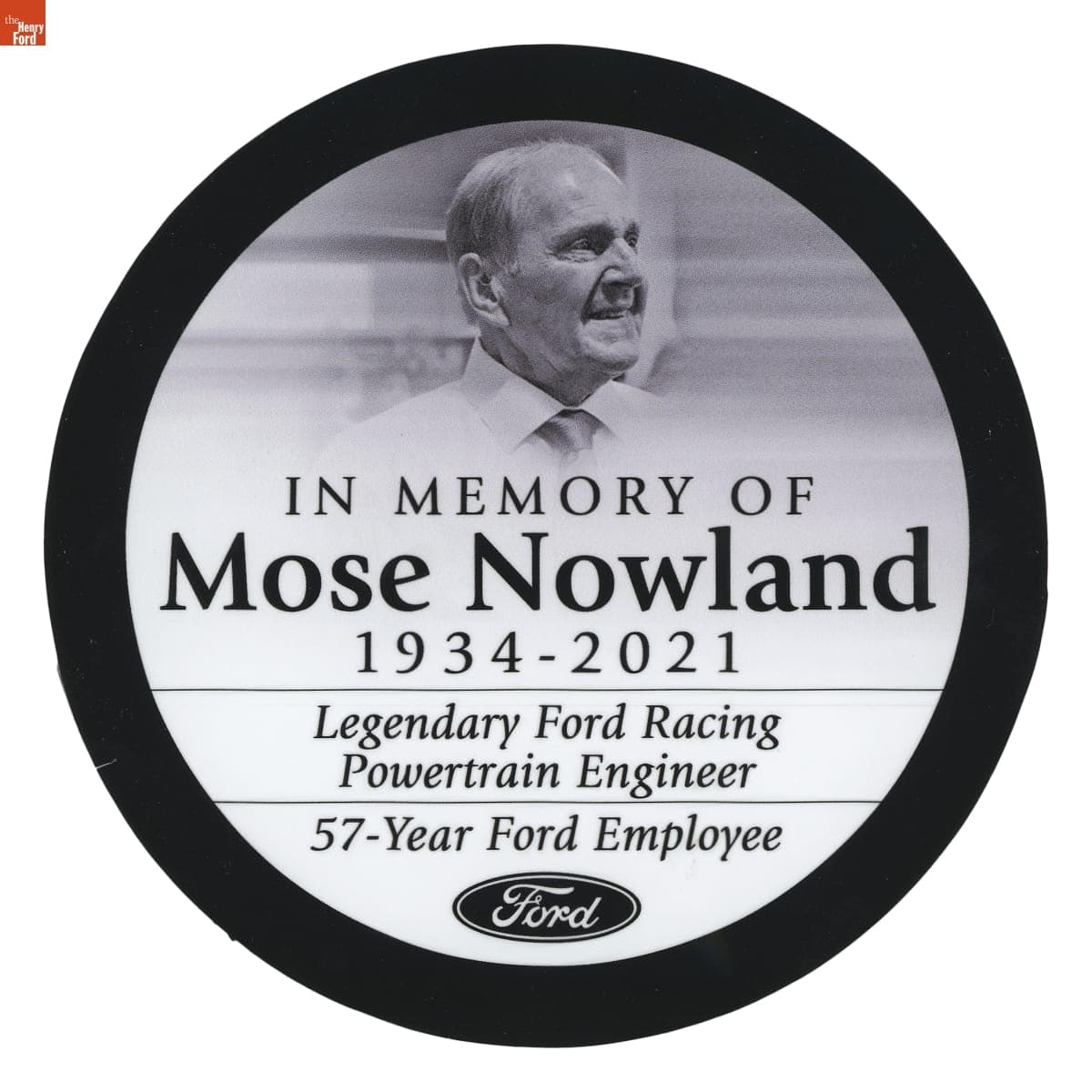 "In Memory of Mose Nowland" Decal for Ford Performance Racing Vehicles, 2021