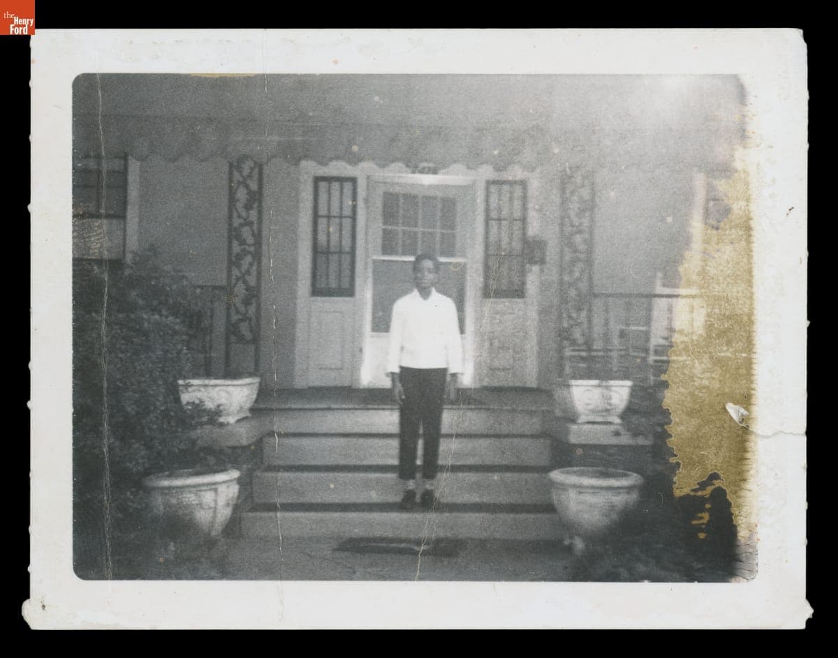 Family Member from Mobile on the Porch of the Jackson Home, Selma, Alabama, 1969