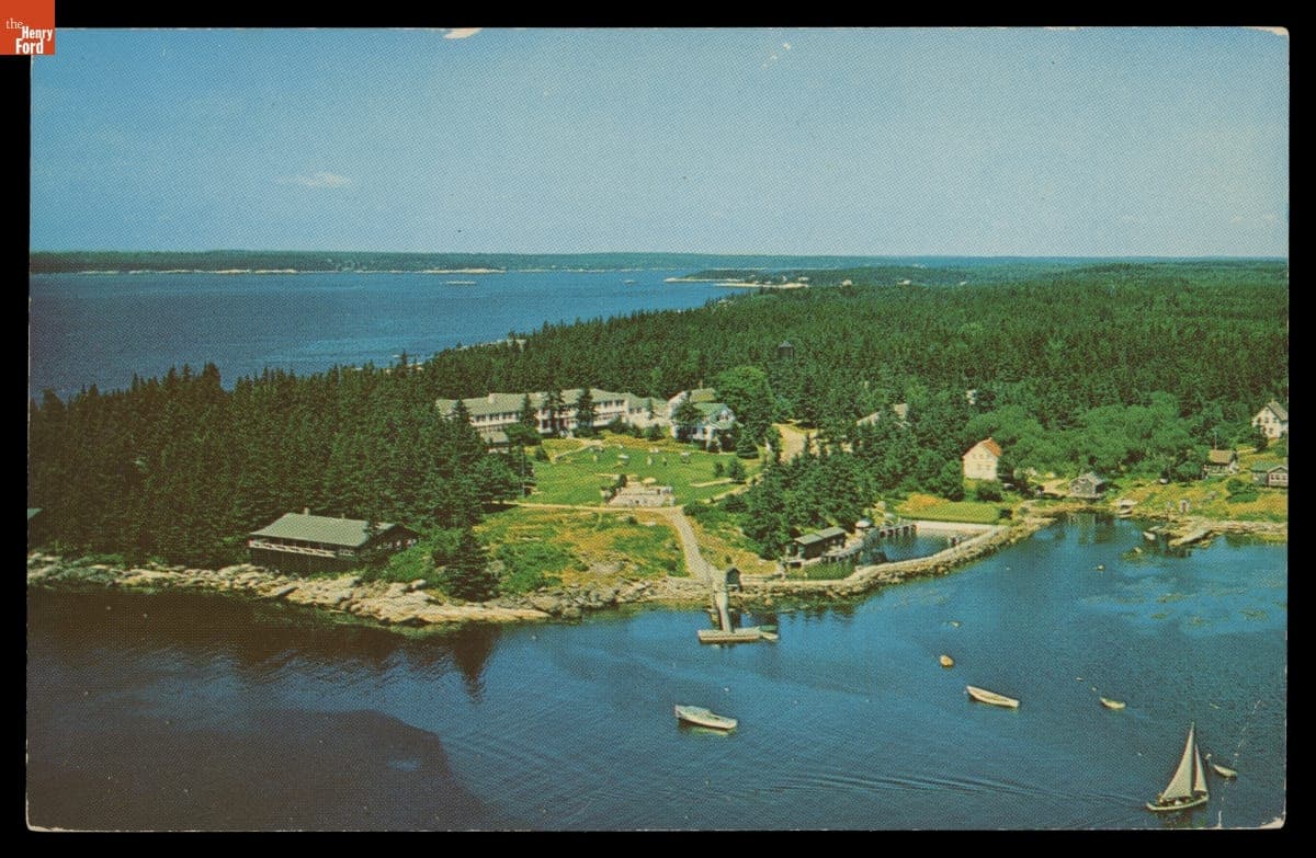 "Newagen Inn and Cottages, Cape Newagen, Maine," 1956