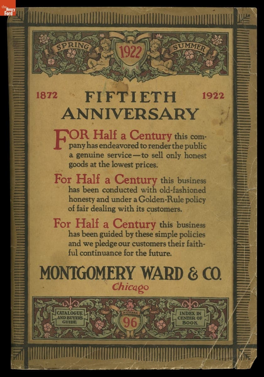 Montgomery Ward & Co. Catalog, "Fiftieth Anniversary," Spring-Summer 1922
