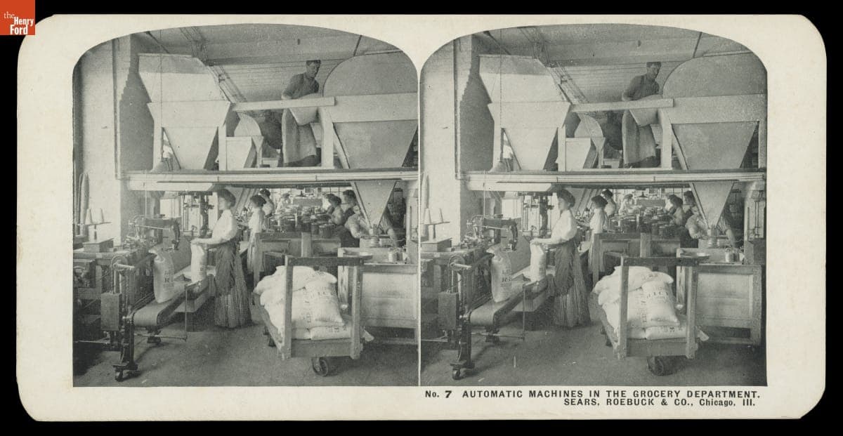 "Automatic Machines in the Grocery Department. Sears, Roebuck & Co., Chicago, Ill.," 1906-1908