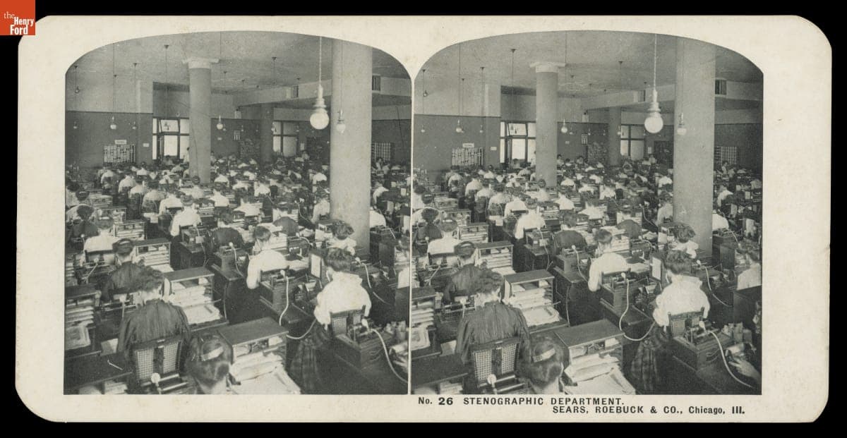 "Stenographic Department. Sears, Roebuck & Co., Chicago, Ill.," 1906-1908