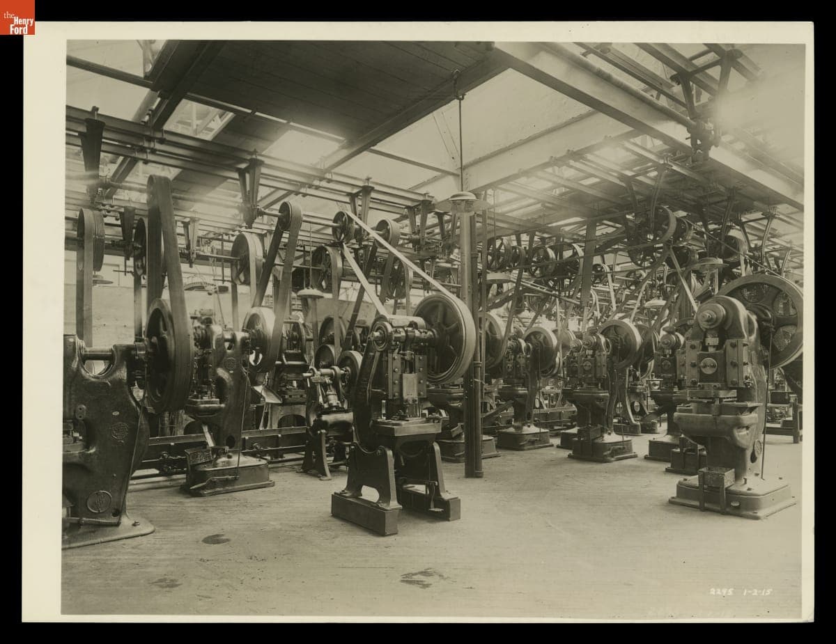 Punch Press Machines at Ford Motor Company Highland Park Plant, circa 1915
