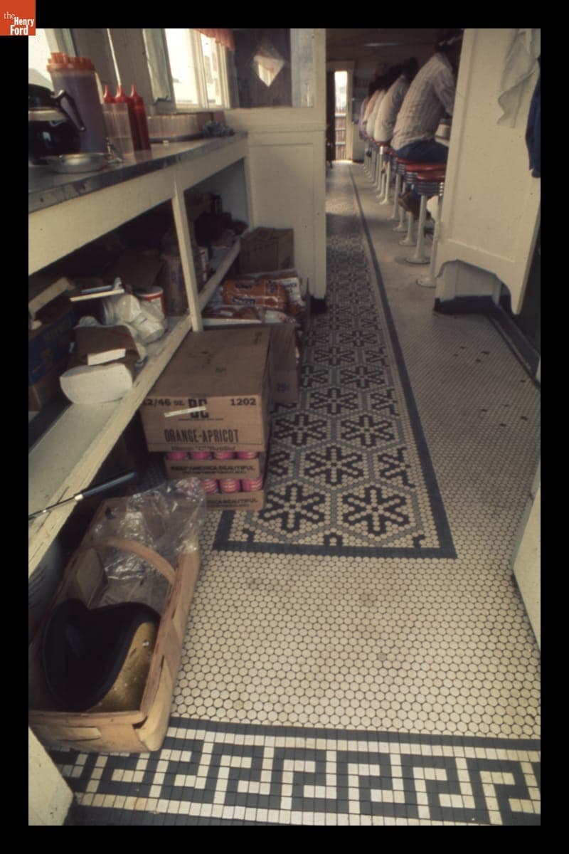 Floor Tile in Captain's Table Restaurant, Oak Bluffs, Martha's Vineyard, Massachusetts, circa 1975
