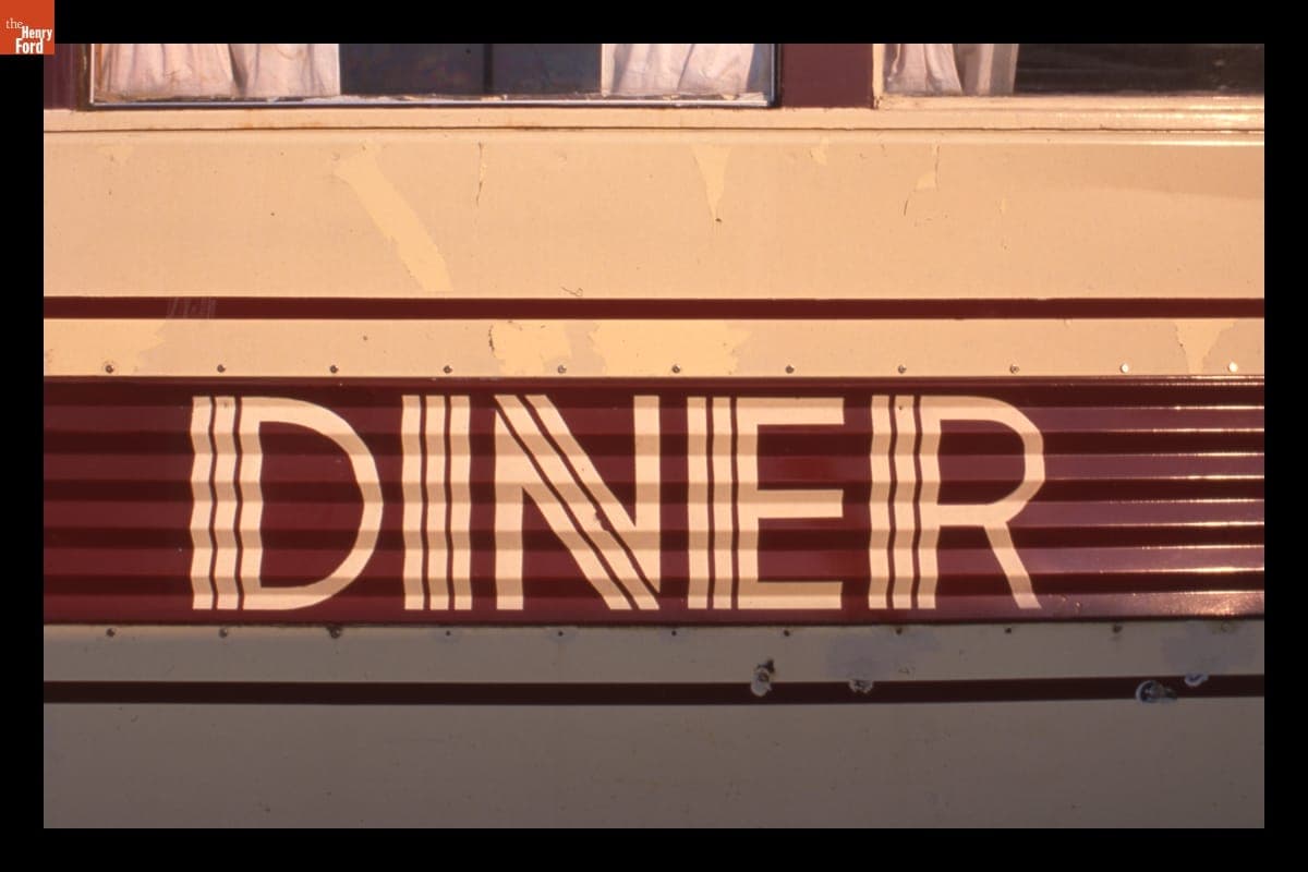 Painted "Diner" Graphics on Facade of Miss Albany Diner, Albany, New York, July 1988