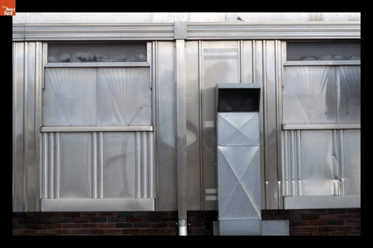 Detail of Stainless Steel Facade on Saylor's Diner, Allentown, Pennsylvania