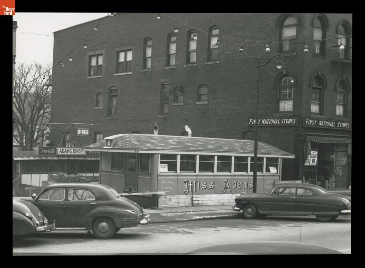 Moving Adams Diner to Replace With Miss Adams Diner, Adams, Massachusetts, 1949