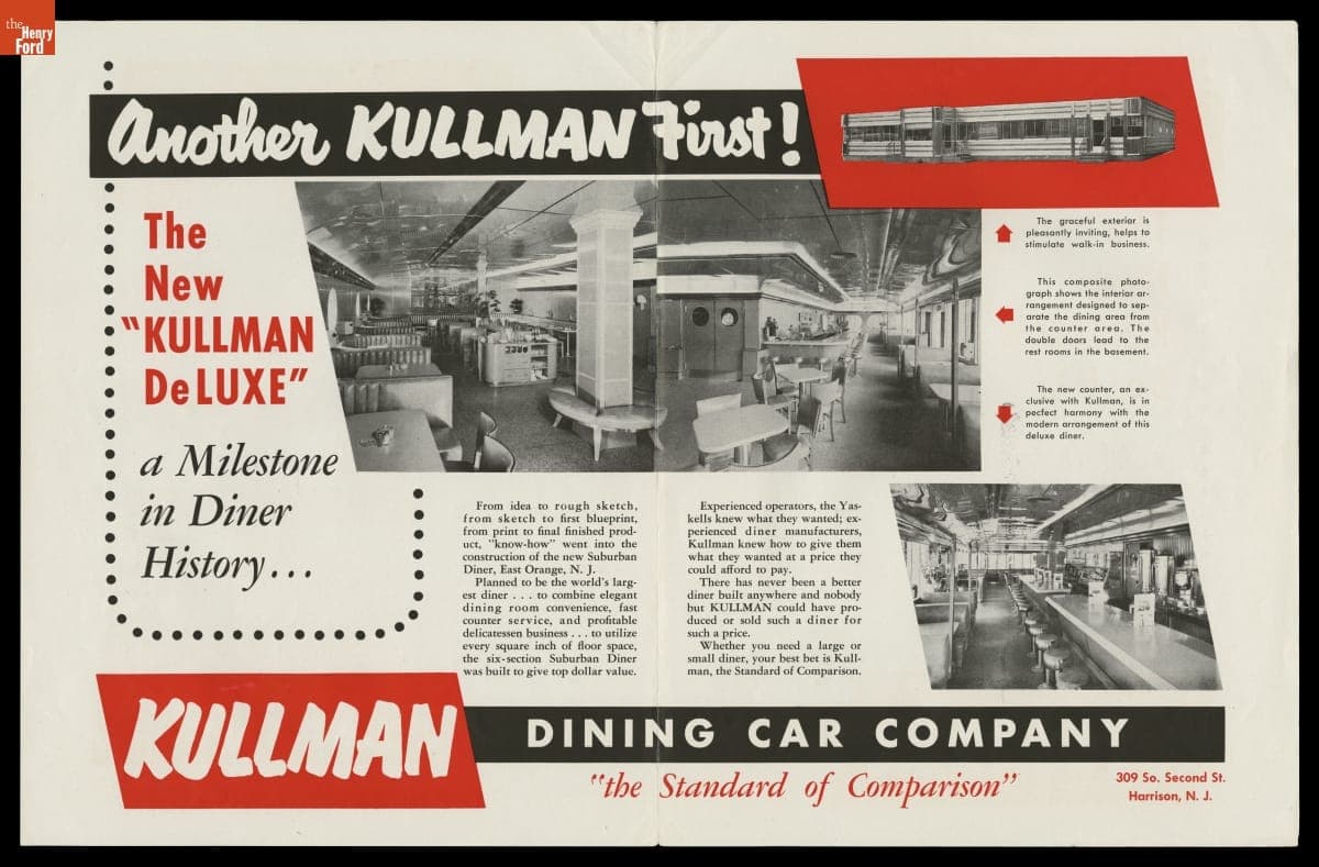 "The New 'Kullman DeLuxe,' a Milestone in Diner History...," circa 1955
