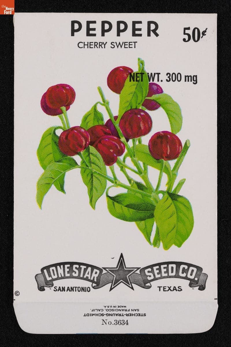 Lone Star Seed Co. "Pepper: Cherry Sweet" Seed Packet, 1983