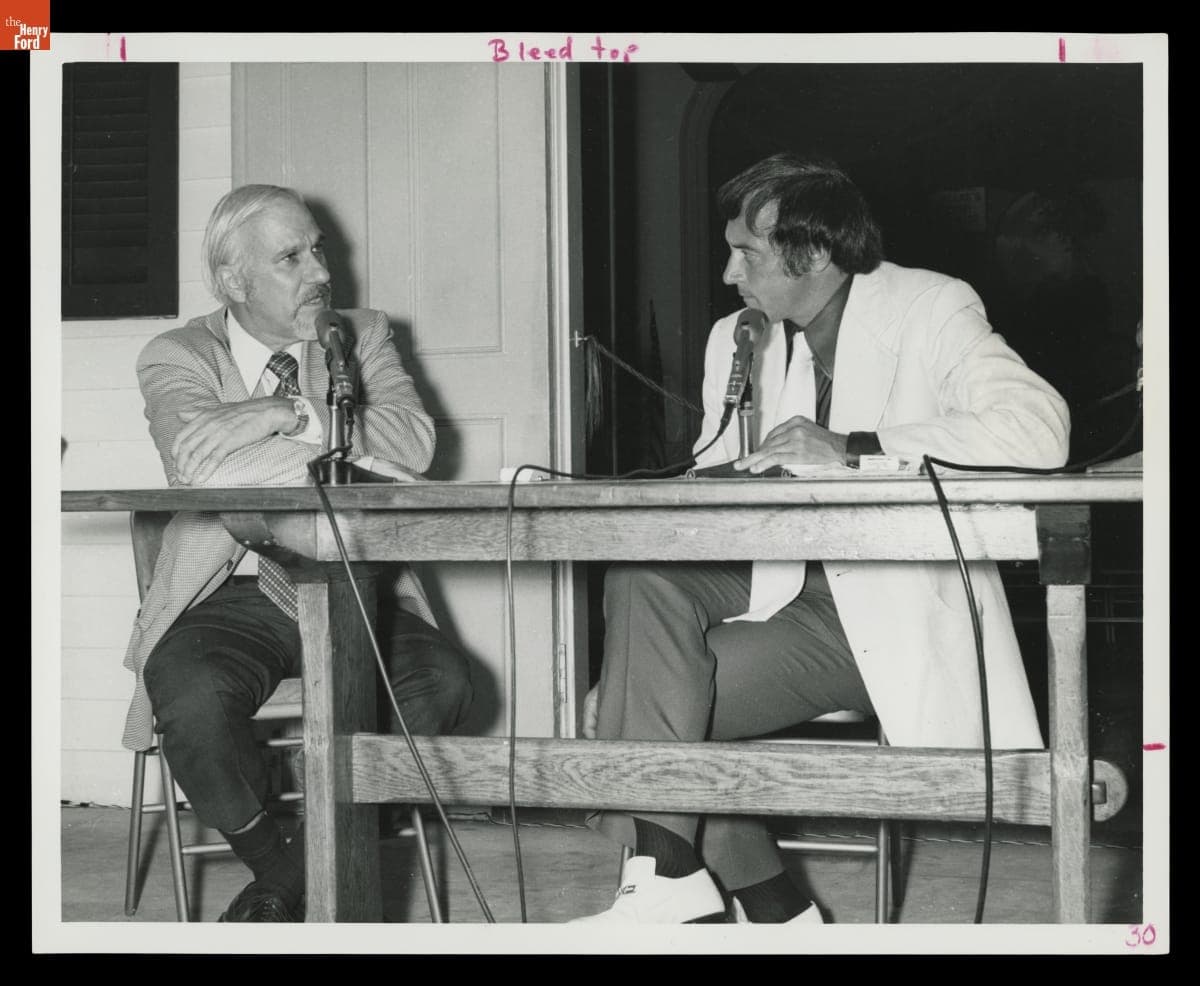 WJR Radio Host J.P. McCarthy Interviewing Edison Institute Chief Conservator Edward Gilbert, August 1973