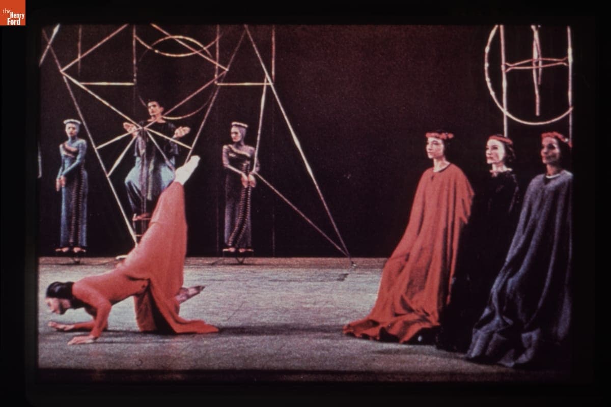 Martha Graham Dance Company in "Seraphic Dialogue," with Sets by Isamu Noguchi, 1955