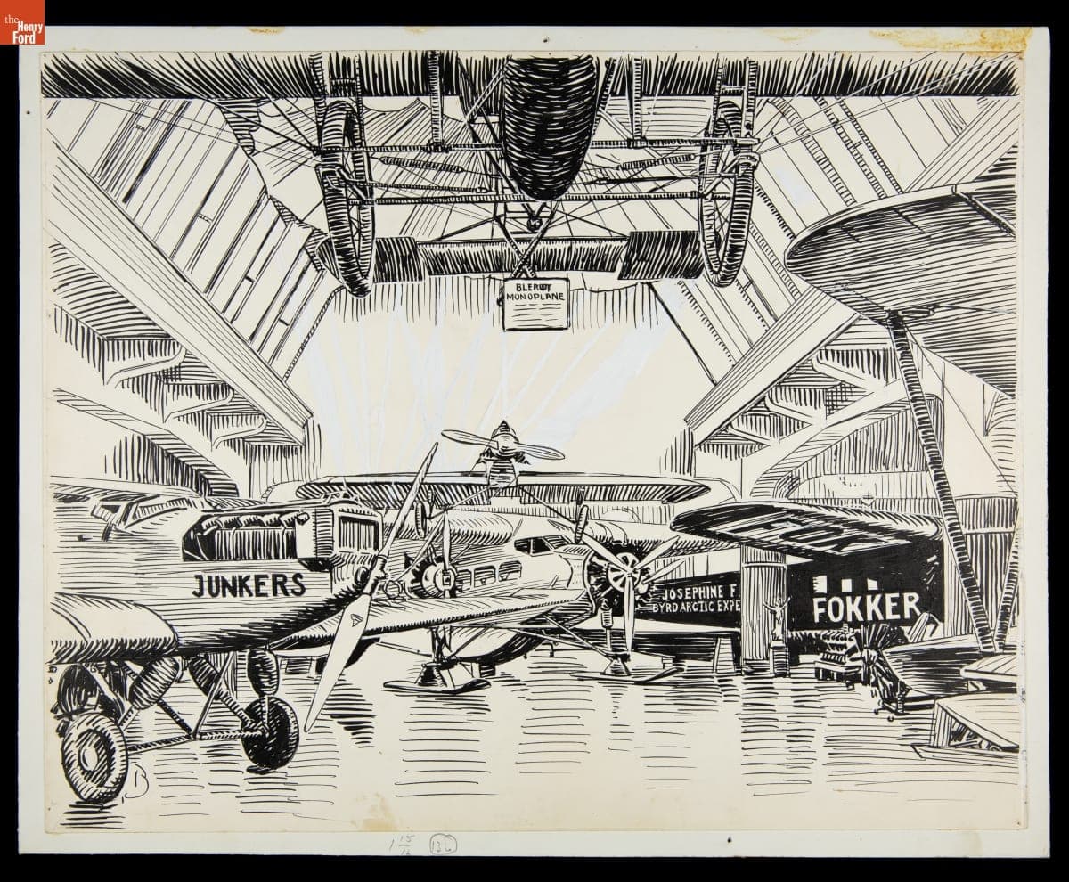 Airplanes in Henry Ford Museum, circa 1941