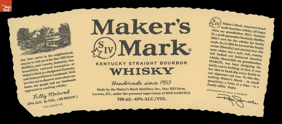 "Maker's Mark" Handprinted Label, 2022