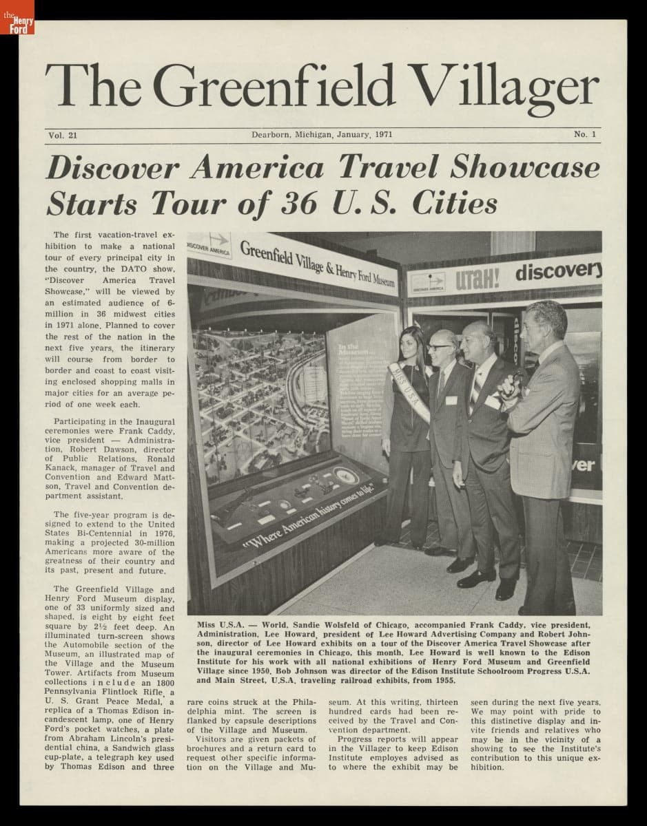 "The Greenfield Villager," January 1971