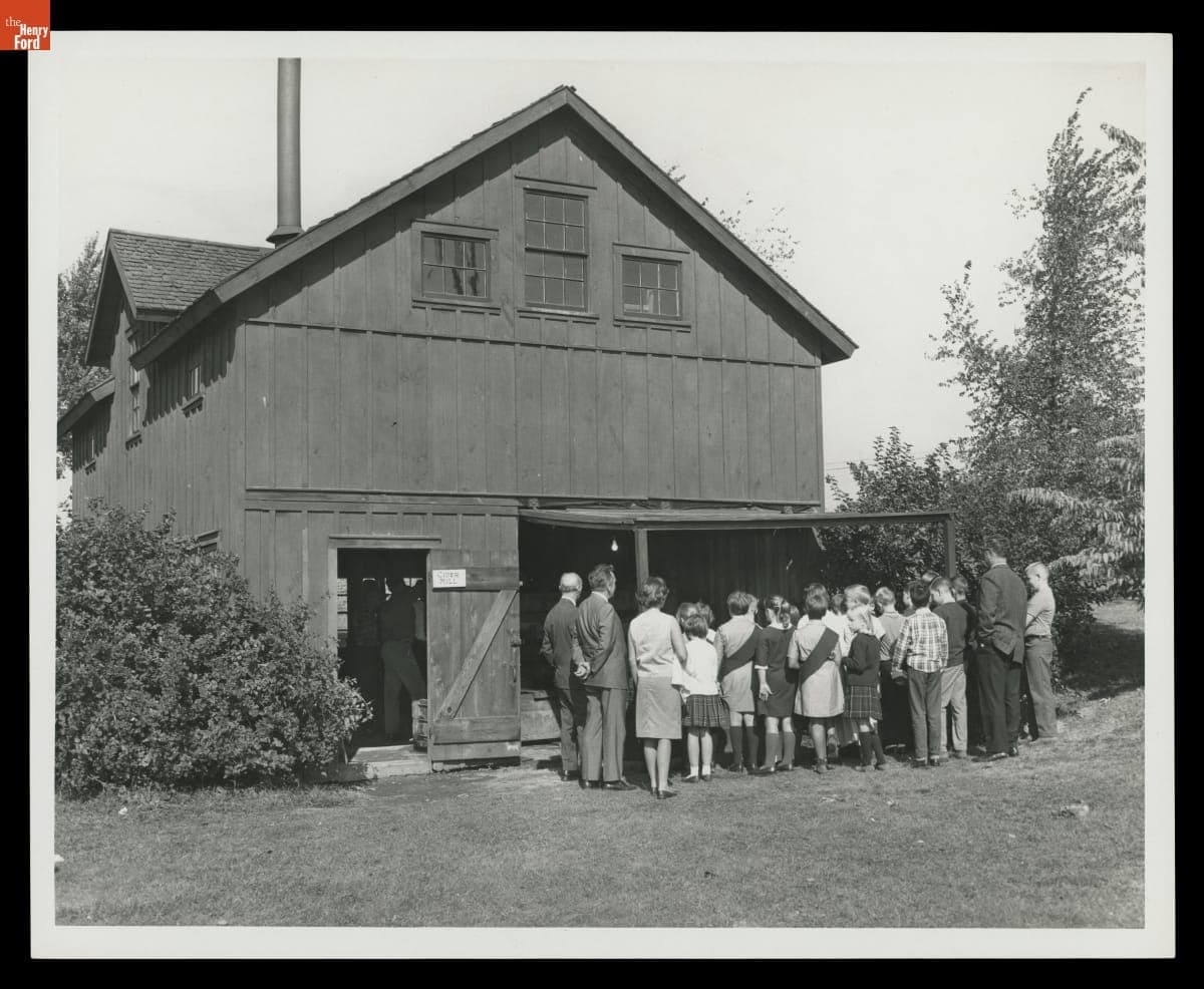 Guests at Greenfield Village Cider Mill, October 1967