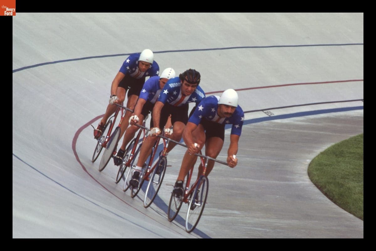 Bicyclists in an Event at the 1984 Los Angeles Summer Olympics
