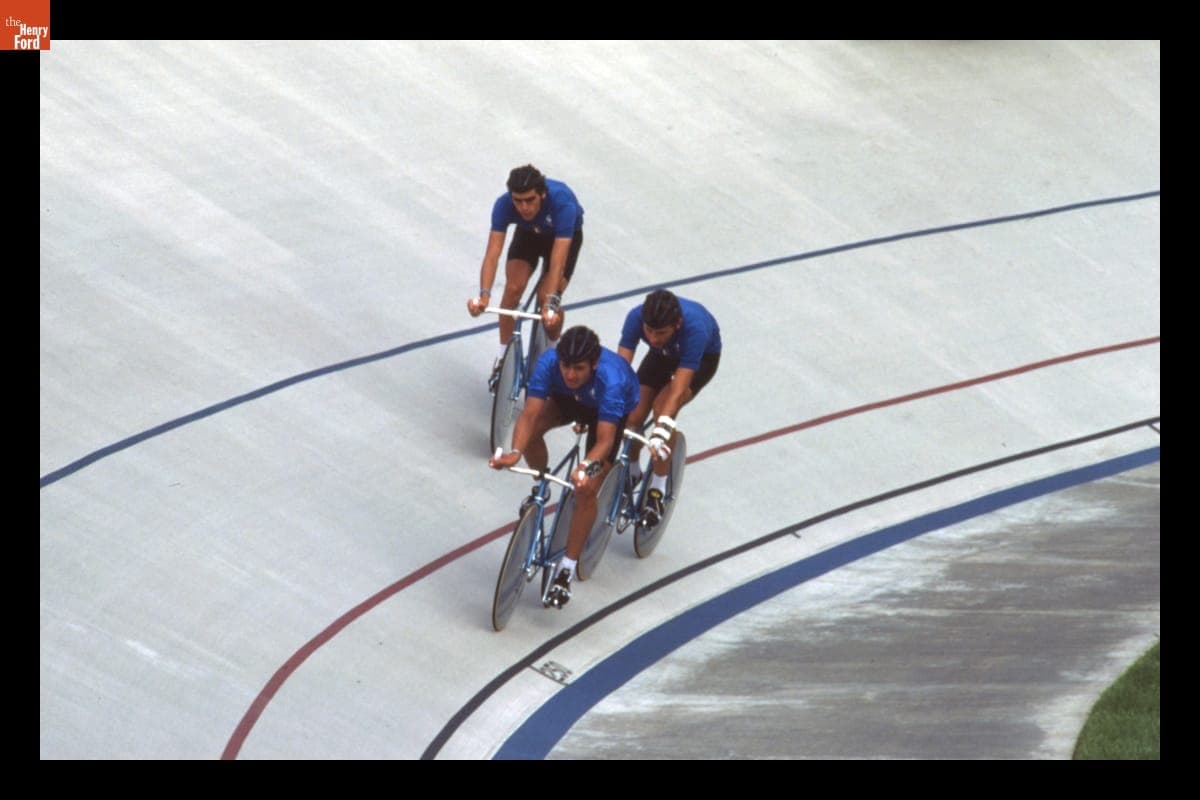 Bicyclists in an Event at the 1984 Los Angeles Summer Olympics