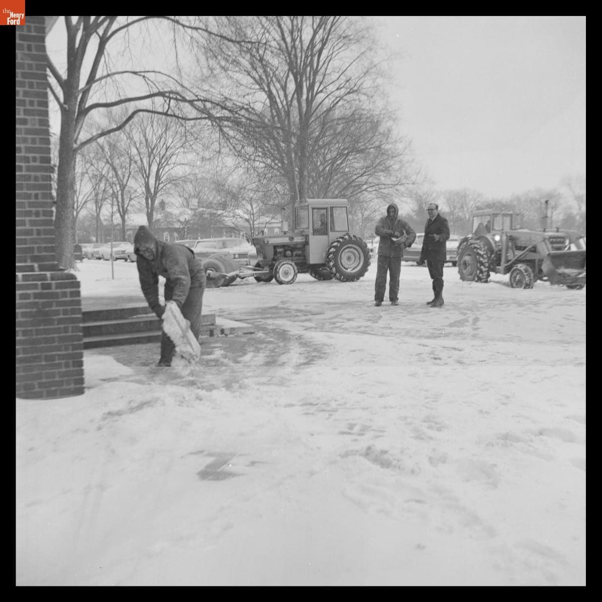 Snow Removal outside Henry Ford Museum, January 1969