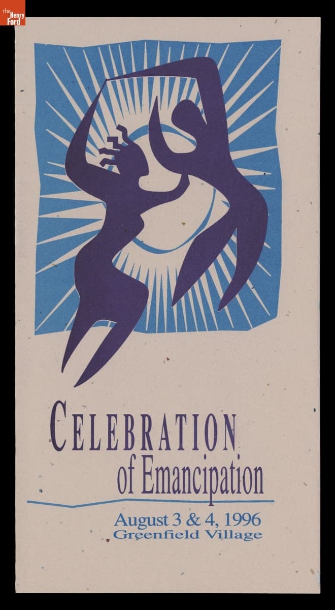 Brochure, "Celebration of Emancipation" in Greenfield Village, August 1996