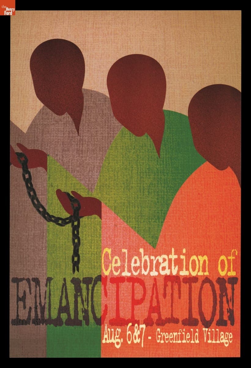 Advertising Postcard, "America's Hometown Celebrates Emancipation," Greenfield Village, August 2005