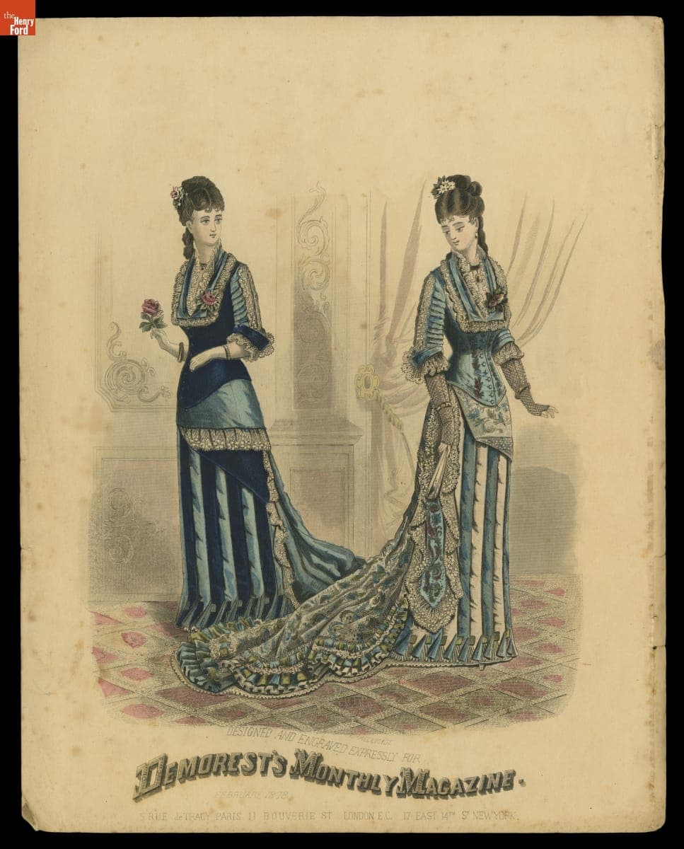 Fashion Plate from Demorest's Monthly Magazine, February 1878