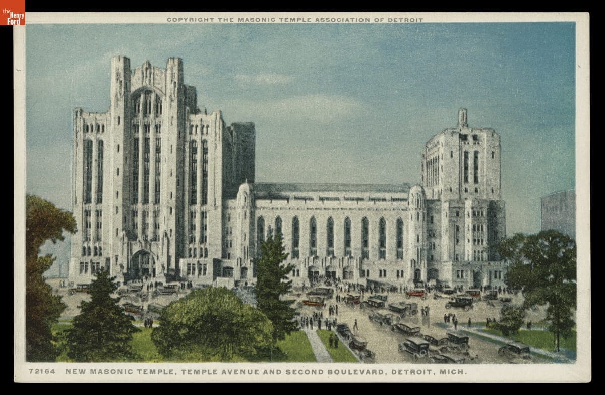New Masonic Temple, Temple Avenue and Second Boulevard, Detroit, Michigan