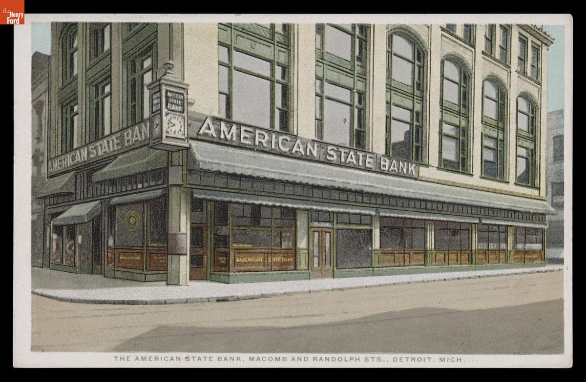 American State Bank, Macomb and Randolph Street, Detroit, Michigan