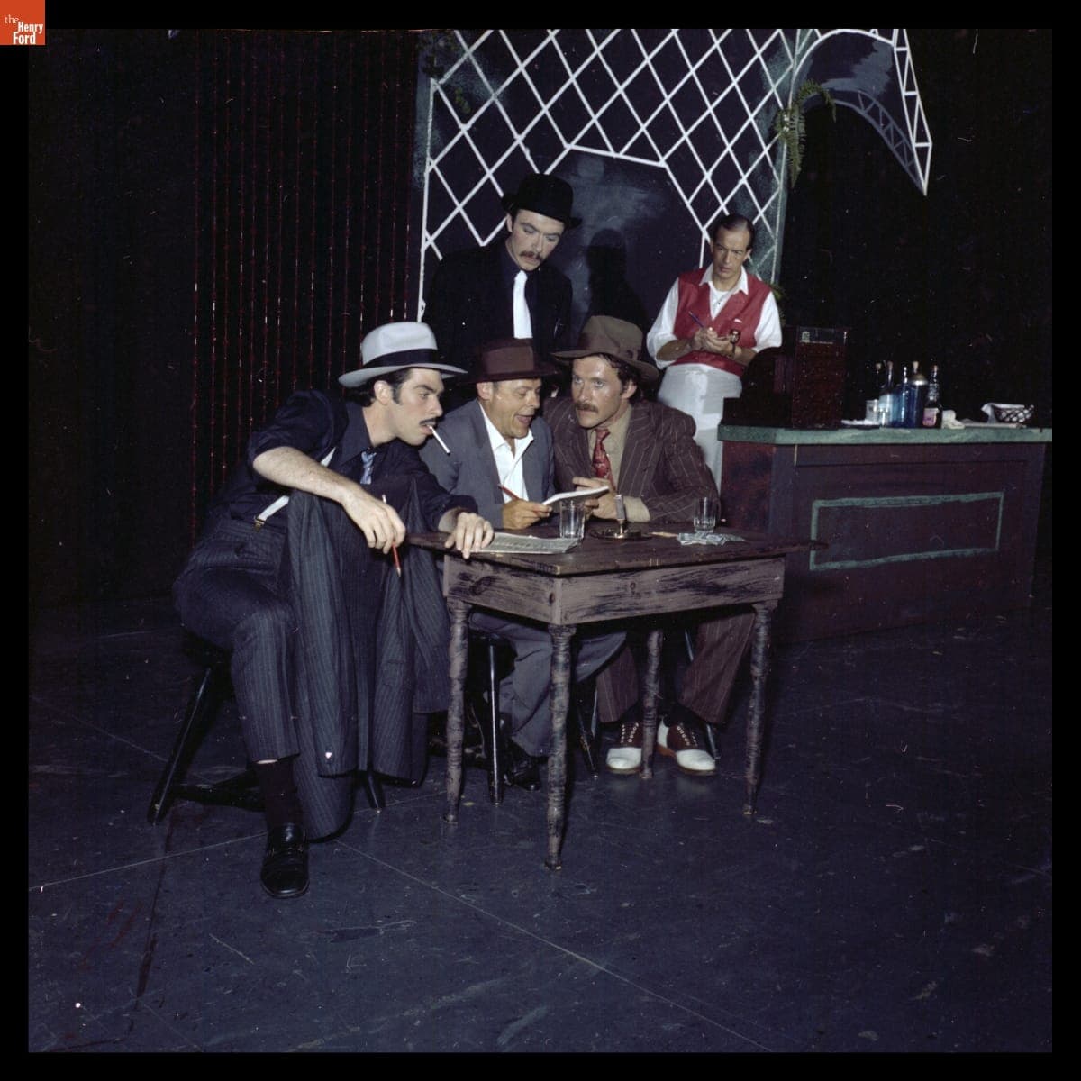 Bar Scene from the Play "Three Men on a Horse," Henry Ford Museum Theater, 1977