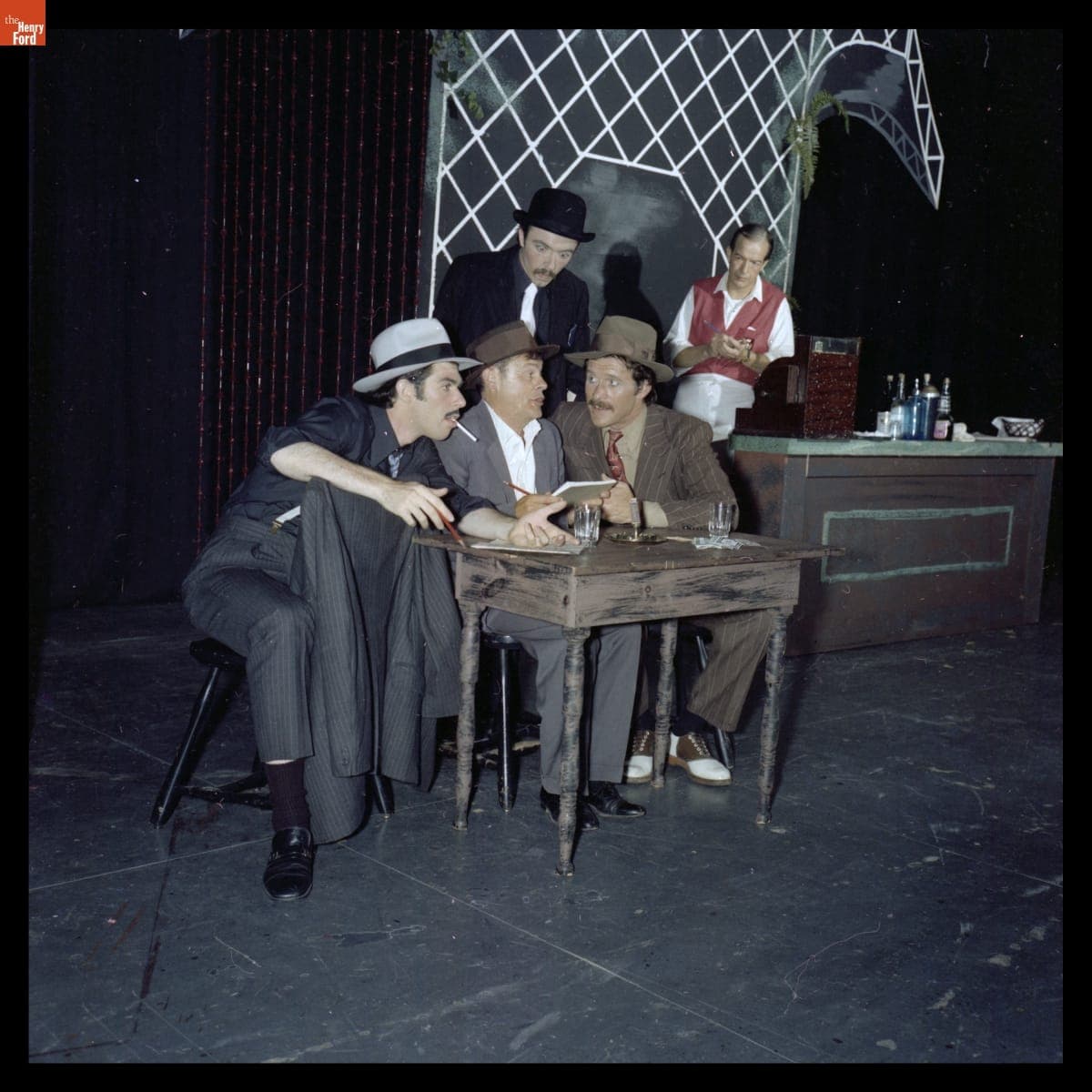 Bar Scene from the Play "Three Men on a Horse" at Henry Ford Museum Theater, 1977