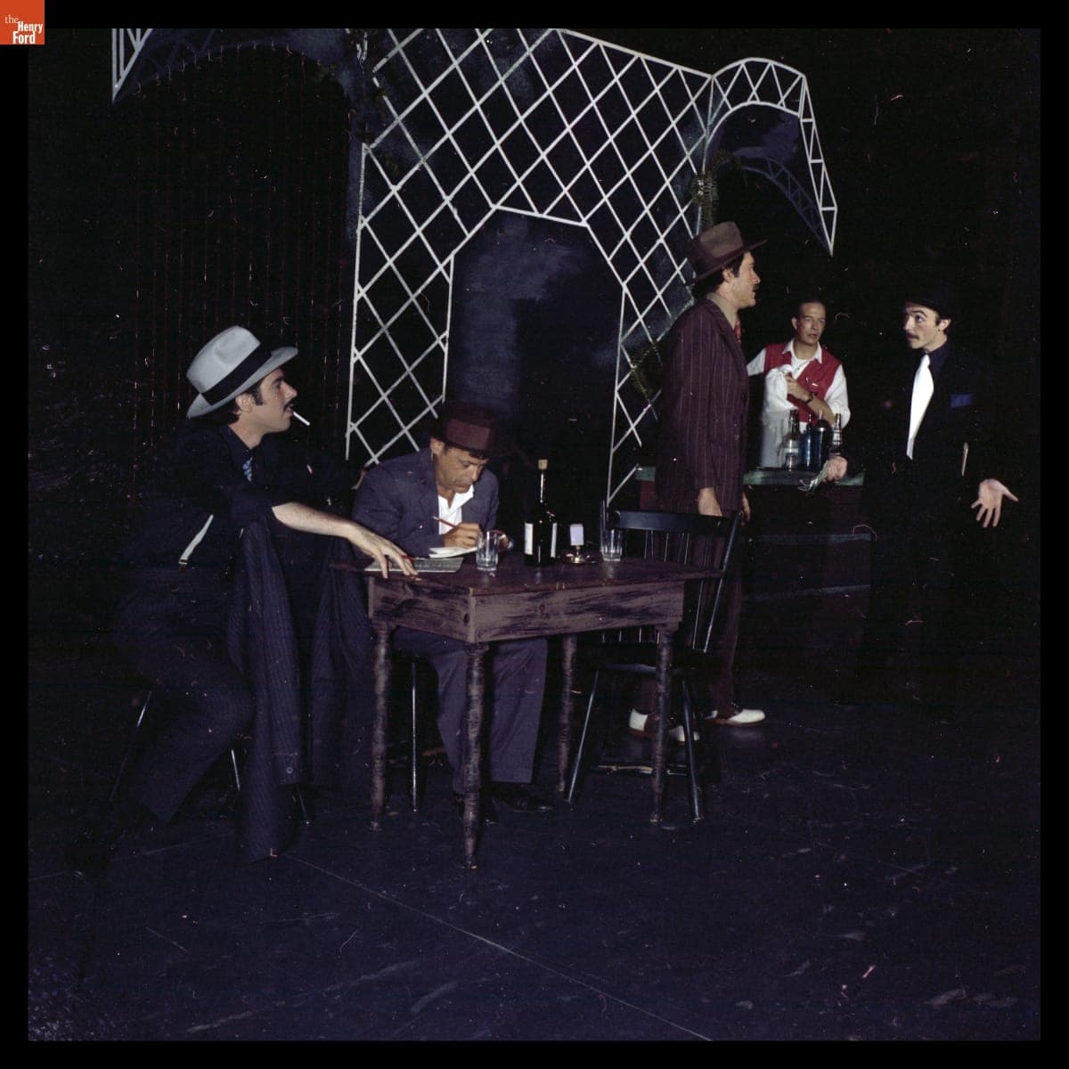 Bar Scene from the Play "Three Men on a Horse," Henry Ford Museum Theater, 1977