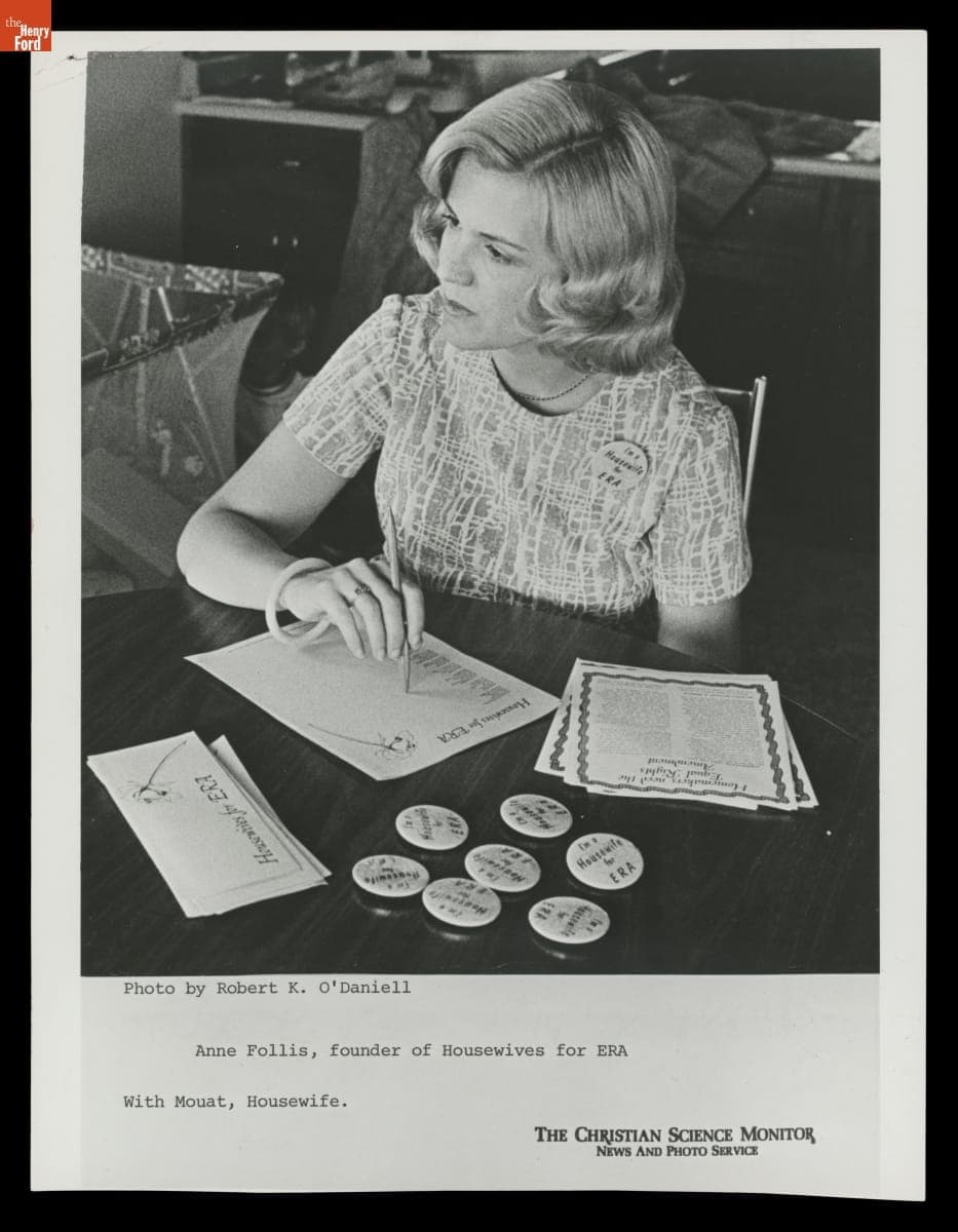 Anne Follis, Founder of Housewives for ERA, October 1978