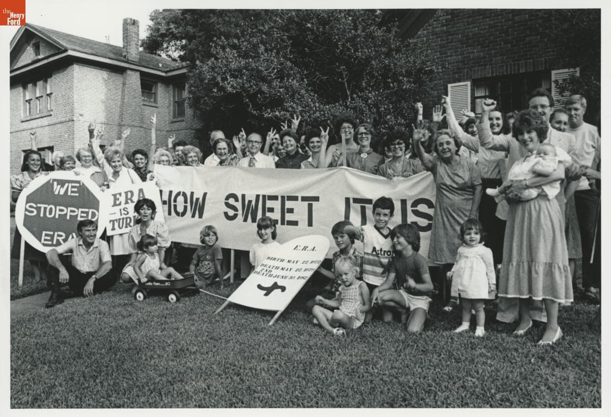 Group Celebrating the Defeat of the Equal Rights Amendment, June 1982