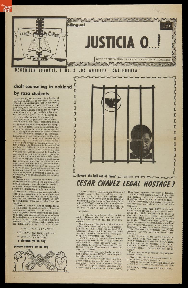 "Justicia O...!" Vol. 1 No. 2, December 1970