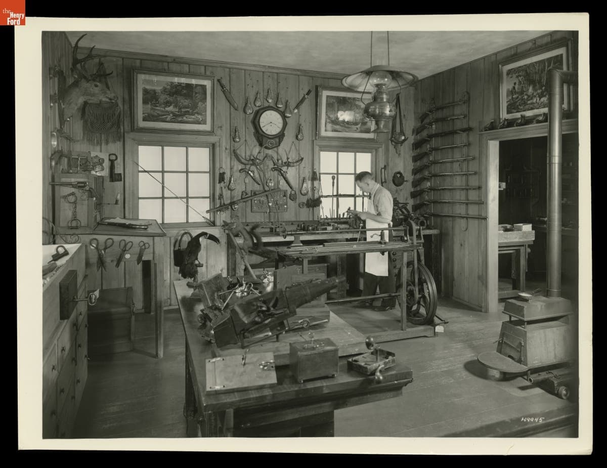 Gun and Locksmith Shop in Henry Ford Museum "Street of Shops" Exhibit, February 1941