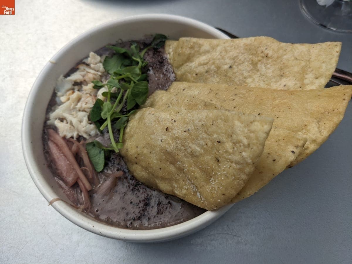 Dish Served at Owamni Restaurant, Minneapolis, Minnesota, June 6, 2025