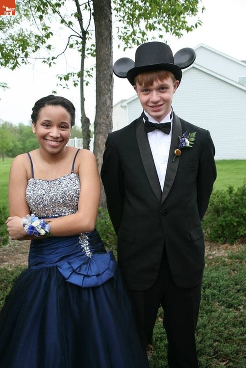 Kayla Chenault and her Date Daniel Wiland before Prom at Dexter High School, 2011