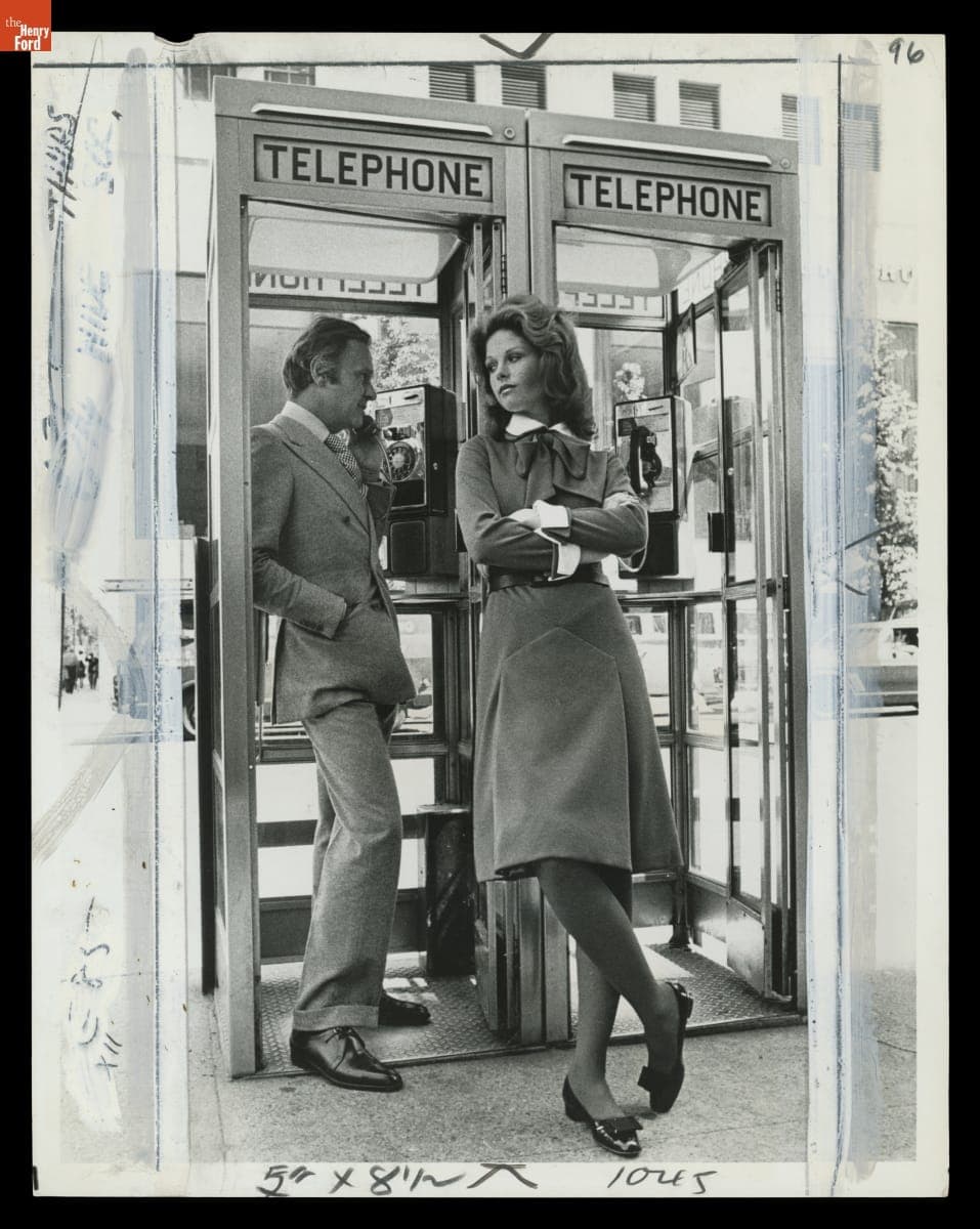 "Bill Blass, on Phone, Added Lipstick to His Fashion Credits," 1971