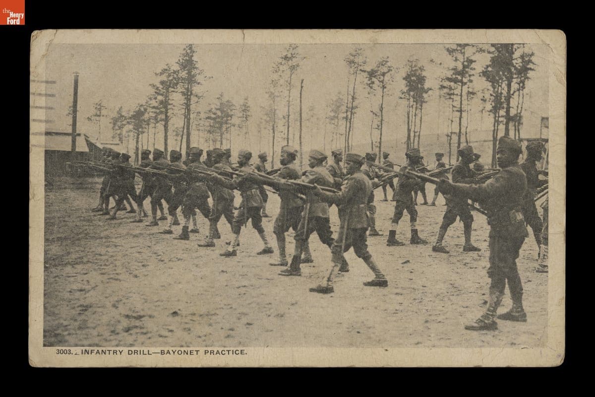 "Infantry Drill - Bayonet Practice," Black Soldiers in World War I