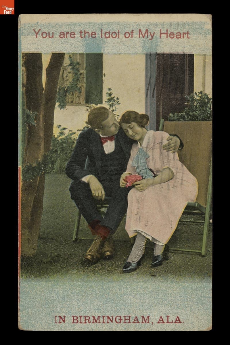 "You are the Idol of My Heart in Birmingham, Ala.," Sent to Andrew Purnell, Postmarked September 7, 1918