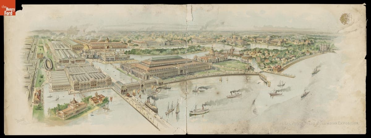 Lithograph, "Bird's Eye View - World's Columbian Exposition," 1893