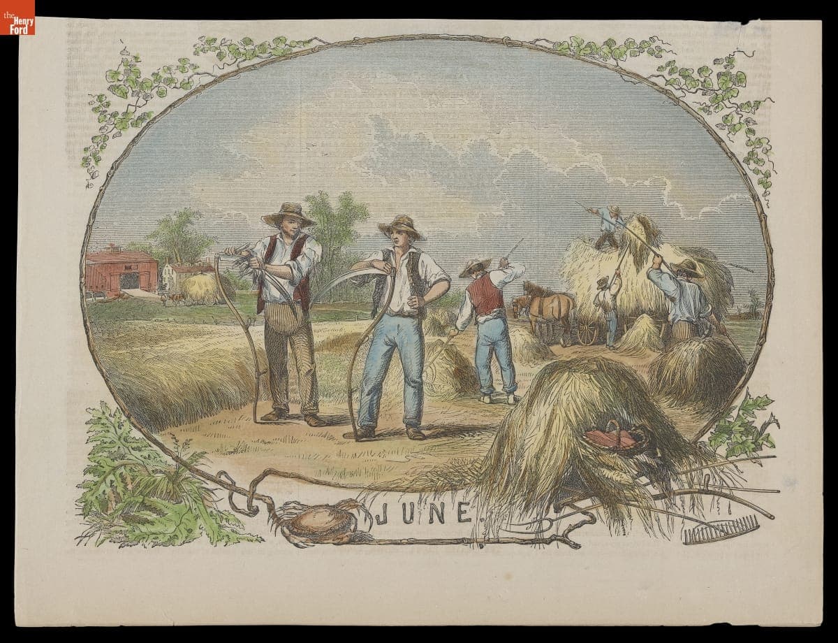 Engraving, "June," 1854