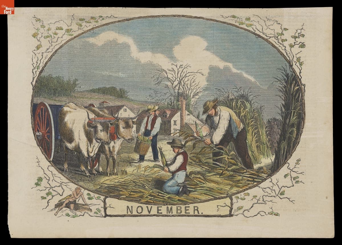 Wood Engraving, "November," 1854