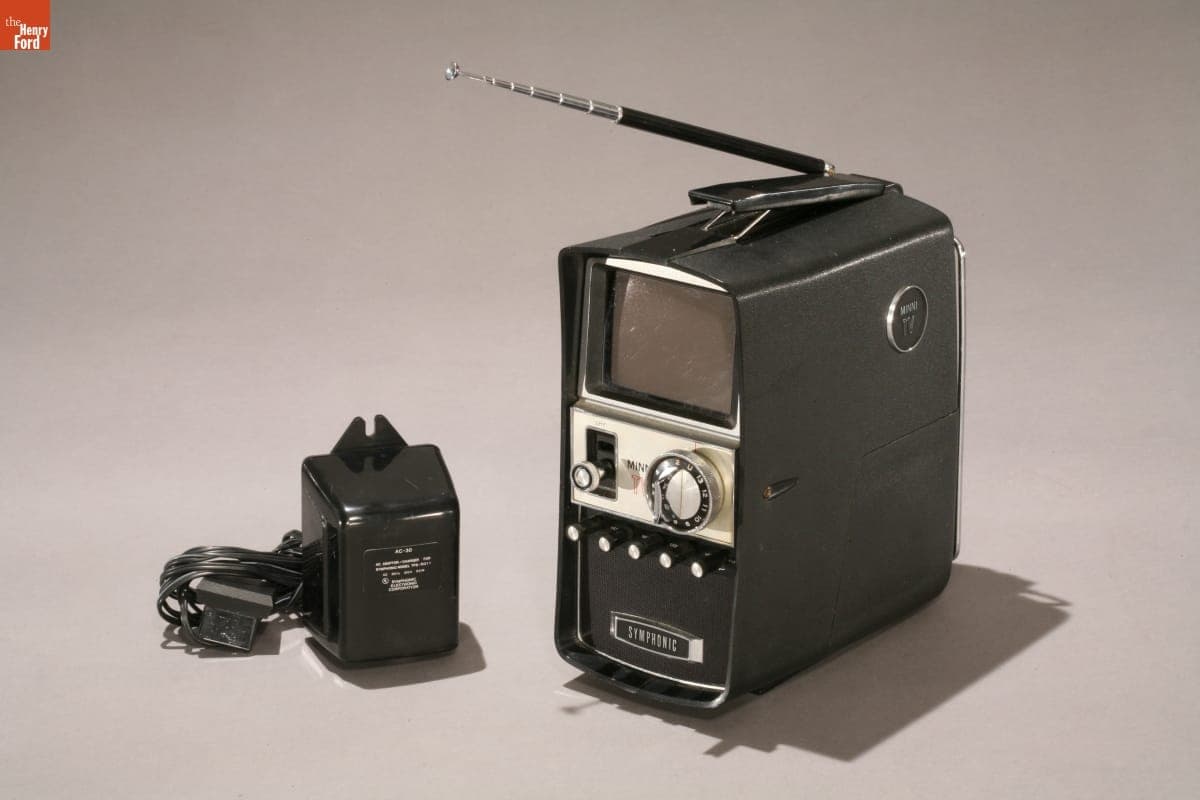 Symphonic Black and White 3" Television Receiver, Model TPS-5011 "MINNI," 1967