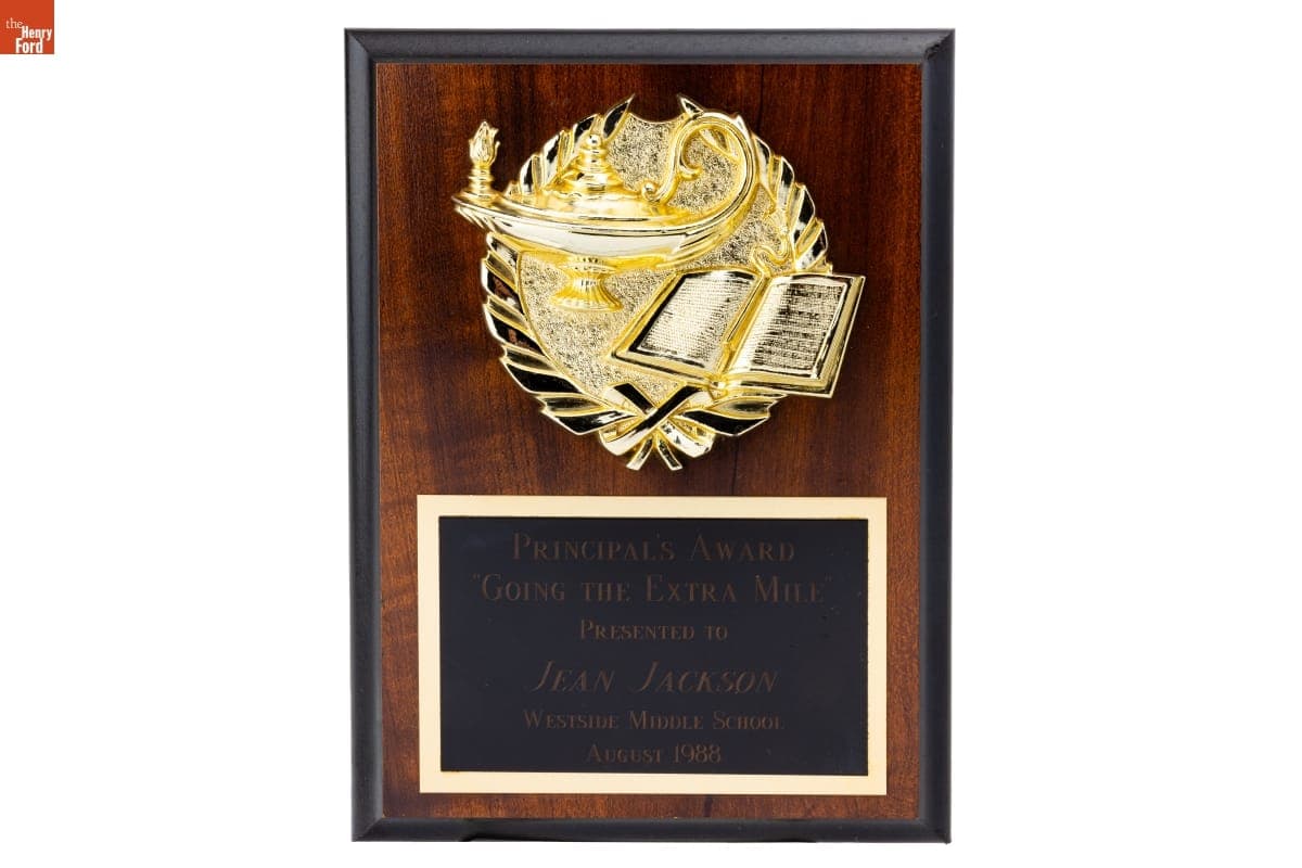 Westside Middle School Principal's Award Presented to Richie Jean Jackson, Selma, Alabama