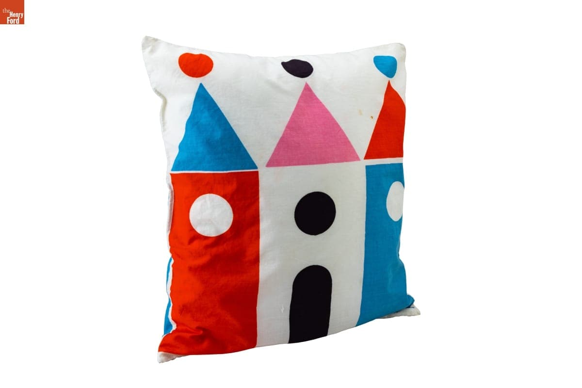 Throw Pillow, "Castle", Designed by Alexander Girard for Herman Miller's Textiles & Objects Shop, 1960-1962