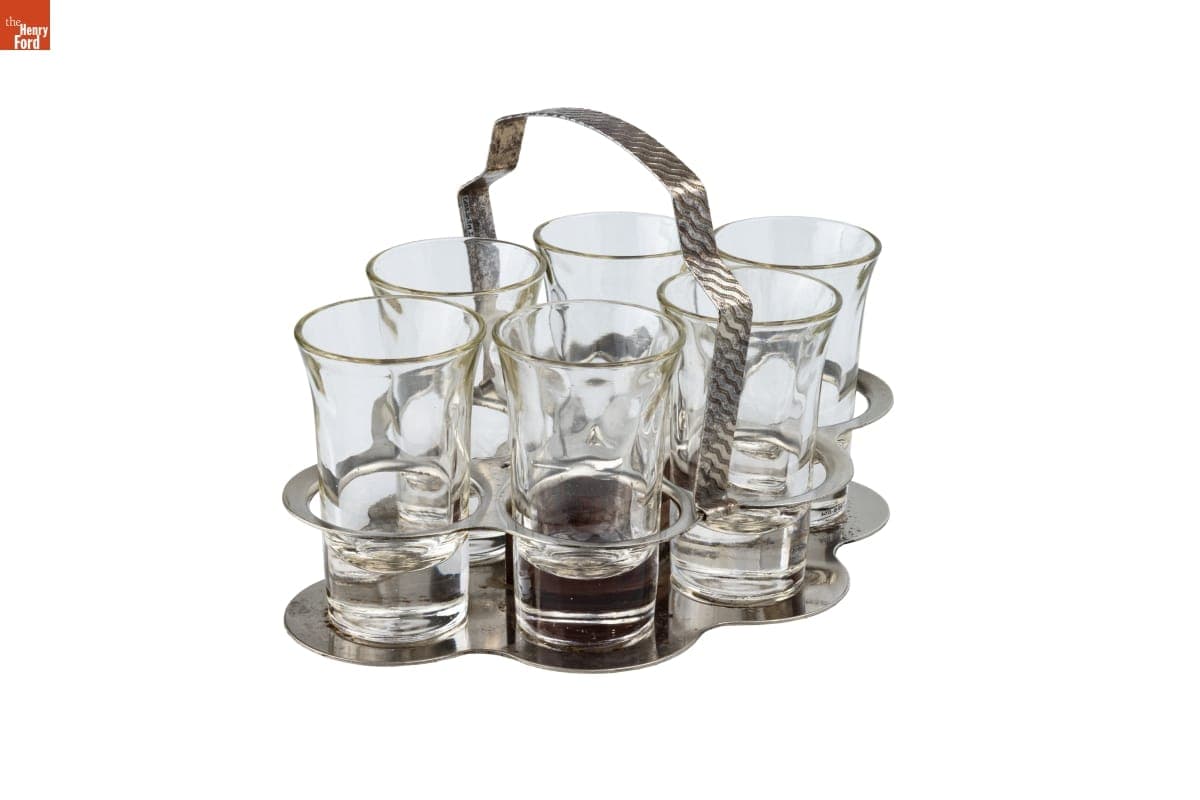 Shot Glass Caddy Set Used by the Jackson Family, Selma, Alabama