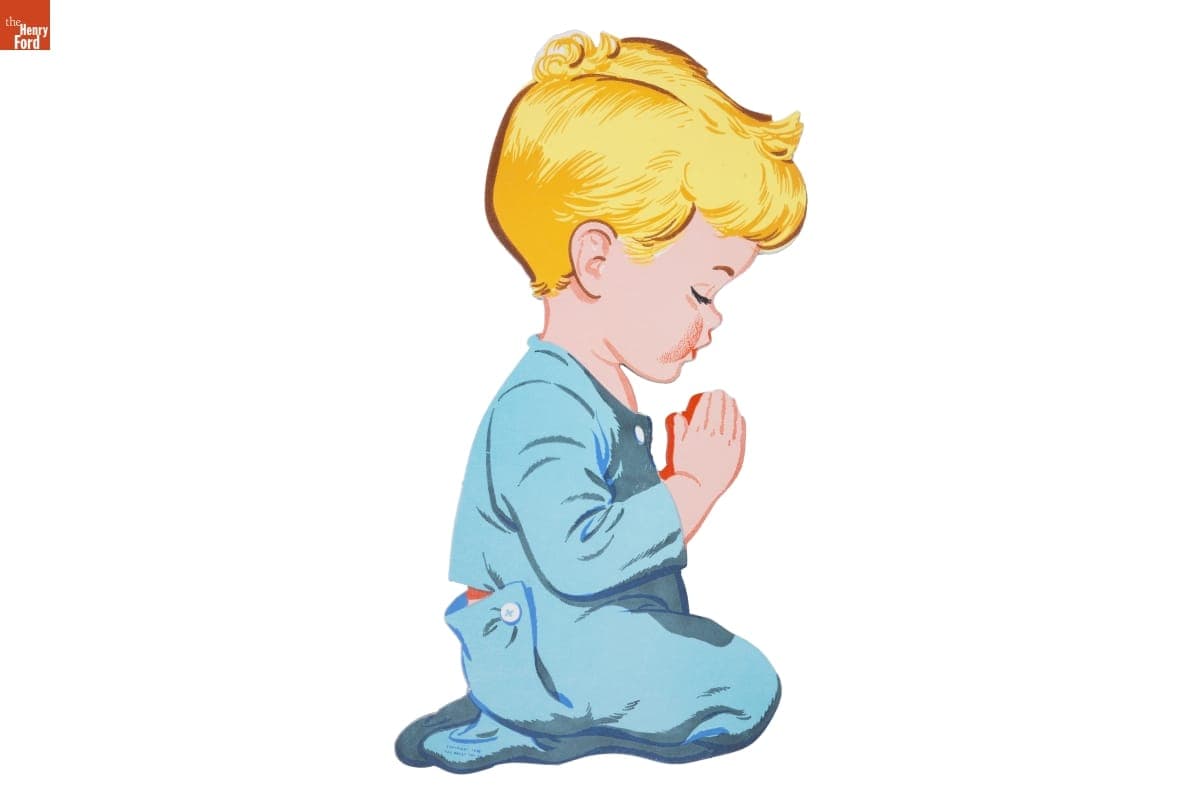Praying Boy from the "Now I Lay Me Down to Sleep" Wall Decoration Set, 1948-1968