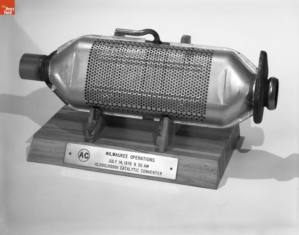 10 Millionth Catalytic Converter Built by AC Spark Plug Division of General Motors, 1976